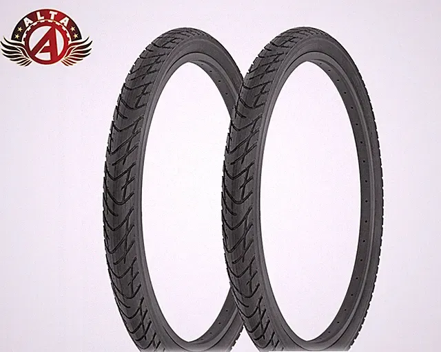 2 ALTA BICYCLE WIRE BEAD CRUISER TIRES 26 x 2.125 BLACK BEACH-BUM SLICK TREAD