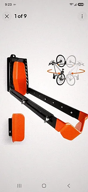 2 Complete Adjustable Heavy Duty Wall Mounted Swivel Bicycle Storage Racks