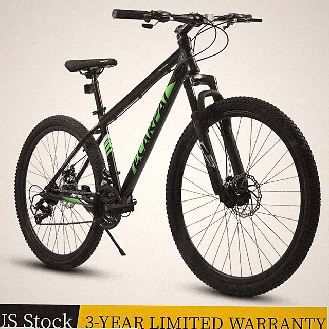 27'' Mountain Bike 21 Speed Suspension Fork Aluminum Frame Disc Brake for Adults