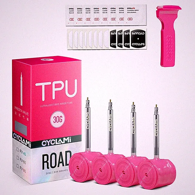 4-Pack TPU Inner Tubes 700 x 18-32c Upgraded 700c Inner Tubes Ultra-Light 30g...