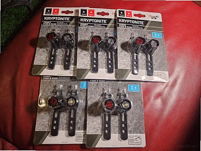 5x Kryptonite Bike Light Set Comet F100 & R100 LED Headlight & Backlight New