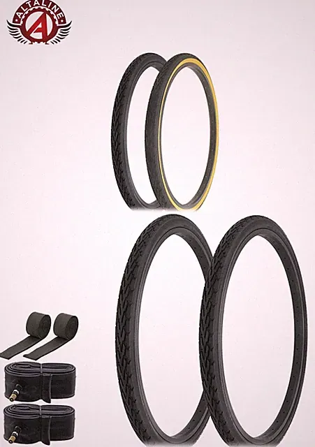 ALTALINE BICYCLE WIRE BEAD DURABLE TIRE 26 x 1.75 CORDOBA SEMI-SLICK 6pc SET.