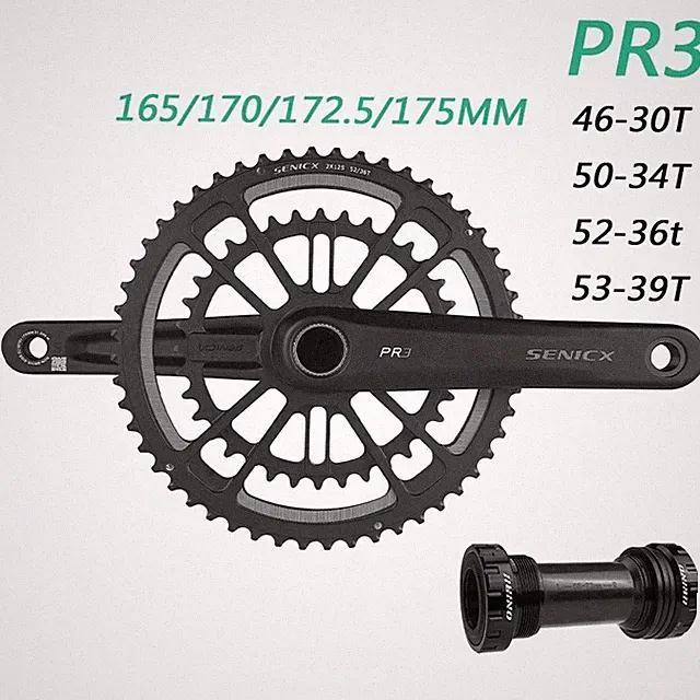 Bicycle Crankset 2 X 10 /11/12 Speed Chainring for Road Folding Bike with Crank
