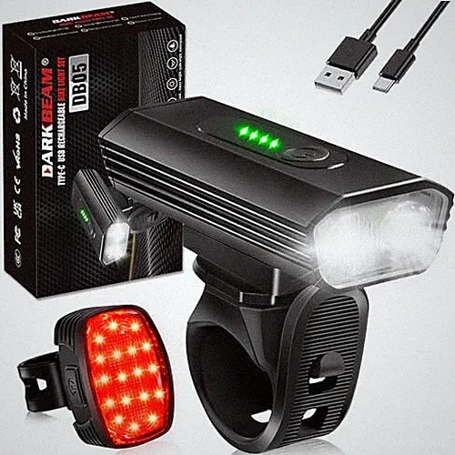 Bike Headlight Rechargeable USB-C, Bicycle Lights 4000LM Ultra Bright