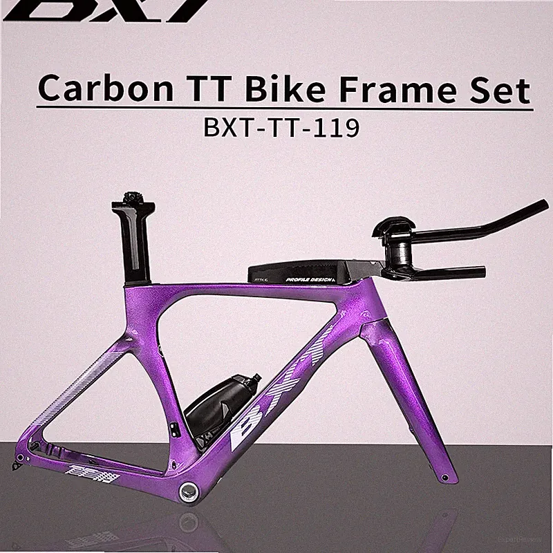 BXT Carbon Triathlon Road Bike Frame Racing TT Bicycle Time Trial Bike Frameset