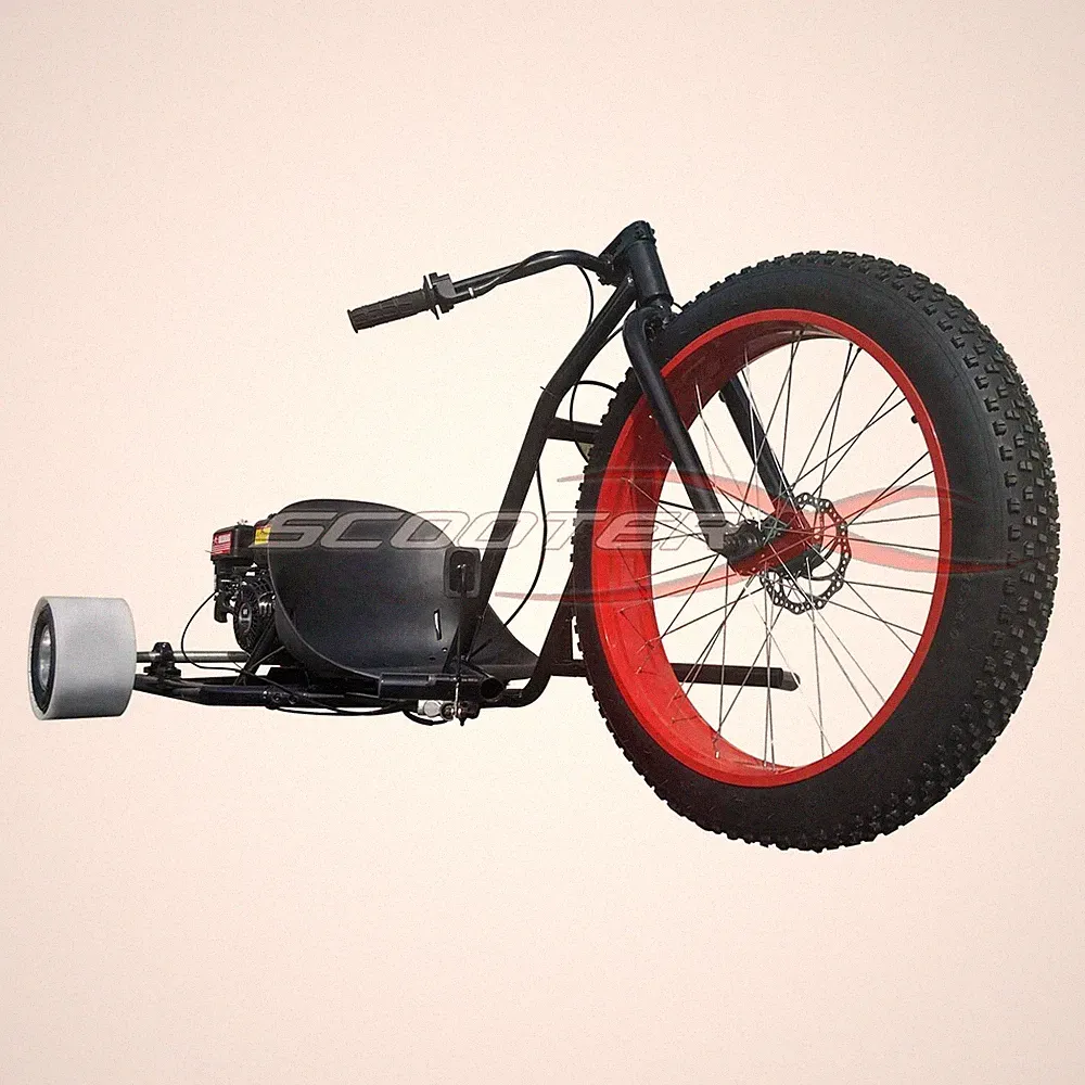 Drift Trike Gas Powered 6.5HP 3 Wheel Big Red Cart Go Kart Bike Motor Wheeler