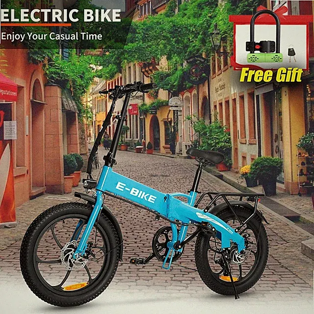 Folding Electric Bike for Adults 30MPH Electric Bicycle Commuter Ebike Bule