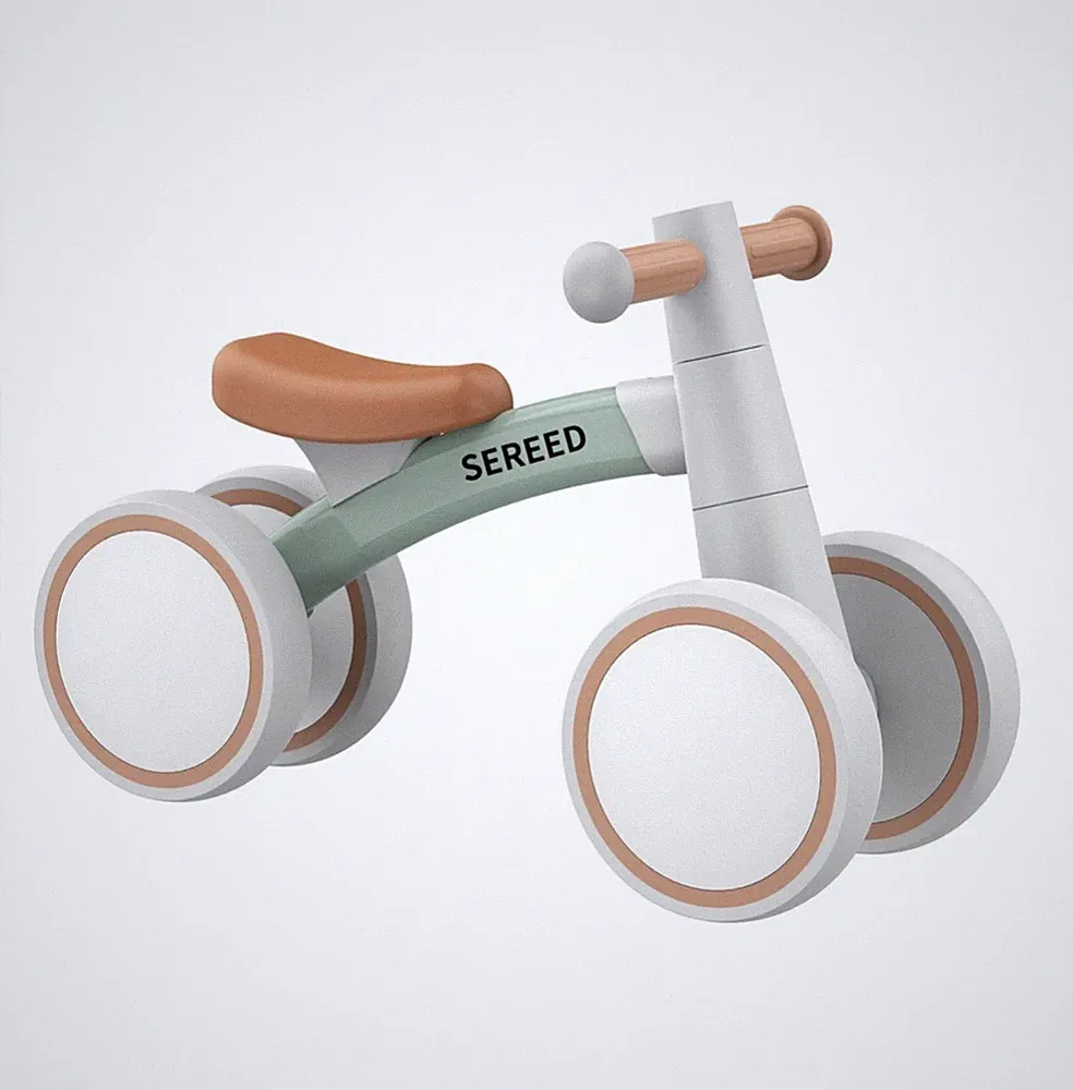 SEREED Baby Balance Bike Boys and Girls 12-24 Month Old 4 Wheels in Green NIB!!