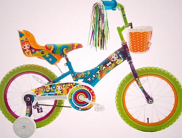 Titan Flower Power BMX Bike 16-Inch and Helmet Combo